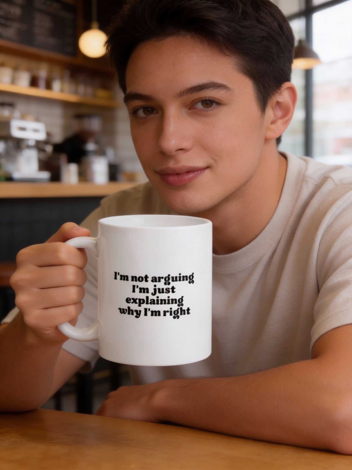ARGUING mug